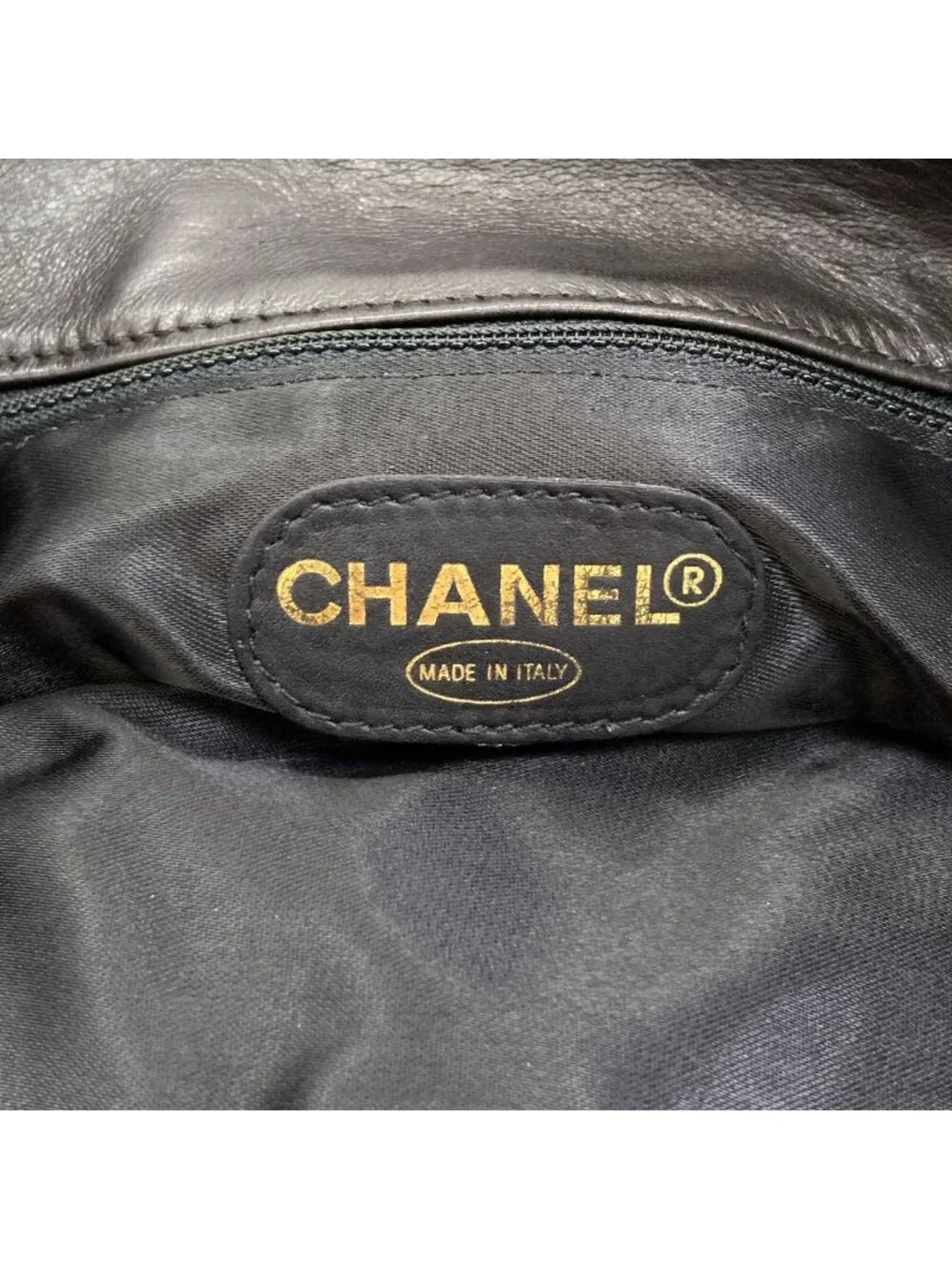 Chanel Quilted Gold Tote Bag Lambskin